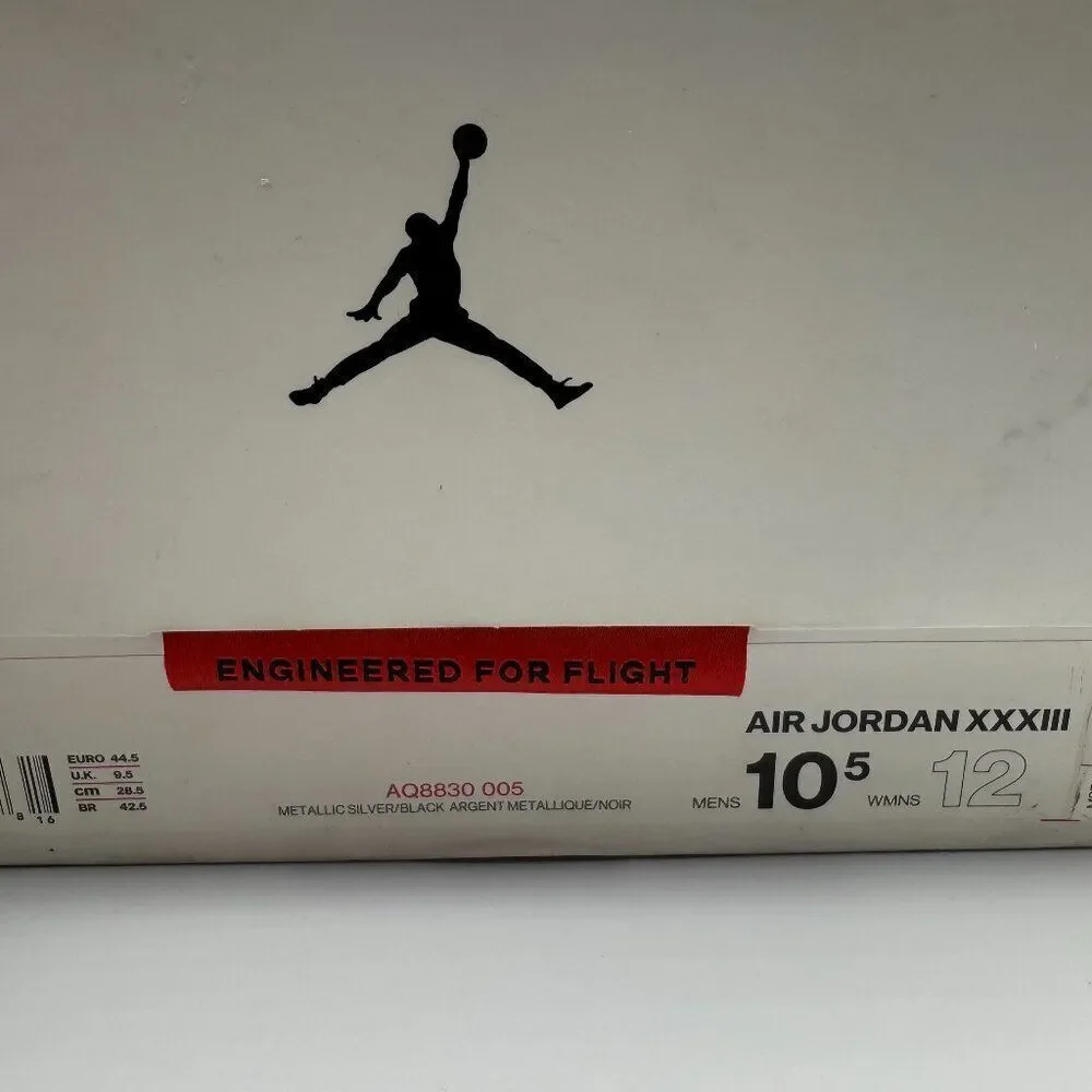 Air Jordan XXXIII Metallic Silver Black All-Star